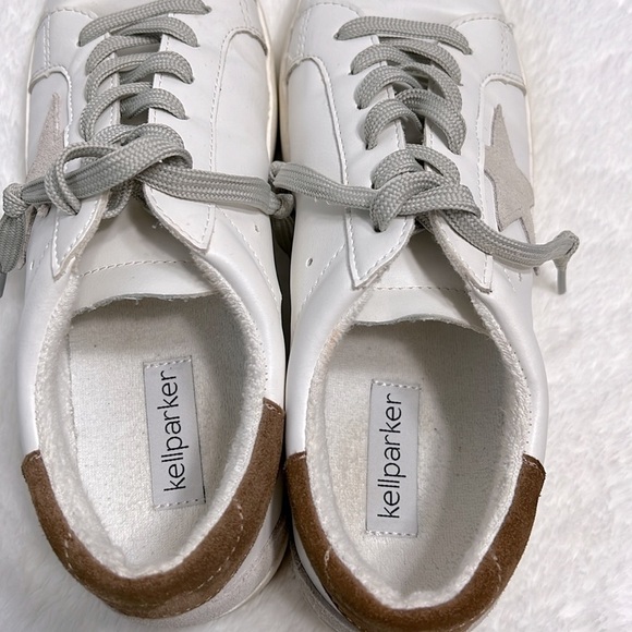 Kellparker Landon White Leather Star Sneaker size 8 - Picture 4 of 9